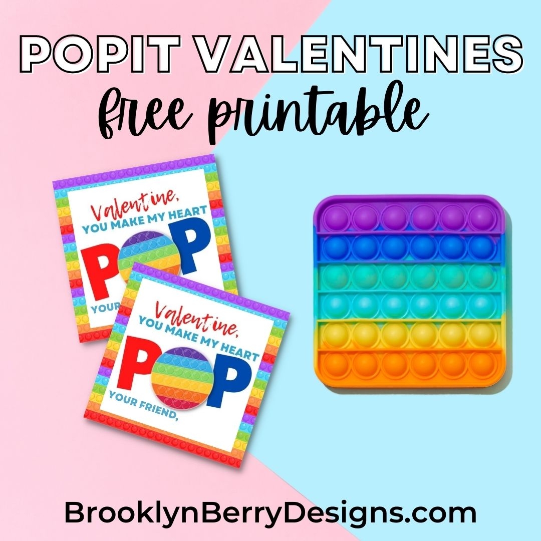 Pop It Printable Valentine Cards Brooklyn Berry Designs