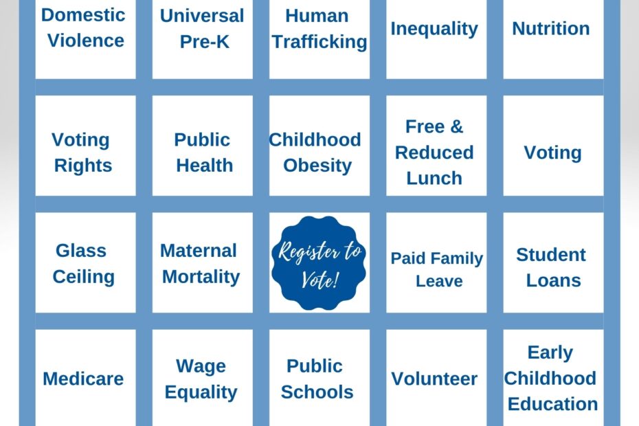 Presidential Debate Bingo Junior League Of Chicago Advocacy