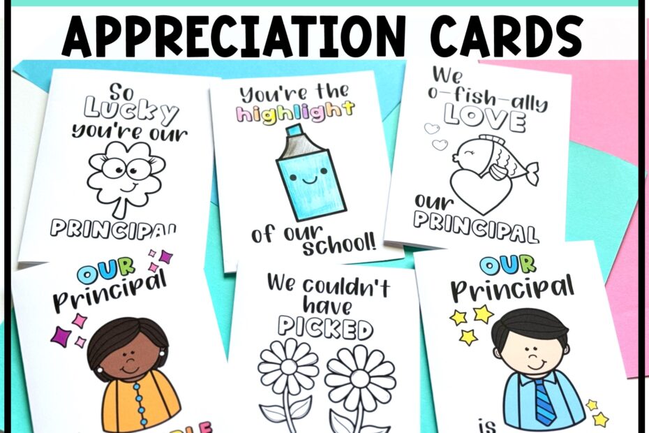 Principal Appreciation Day Printable Principal Appreciation Cards
