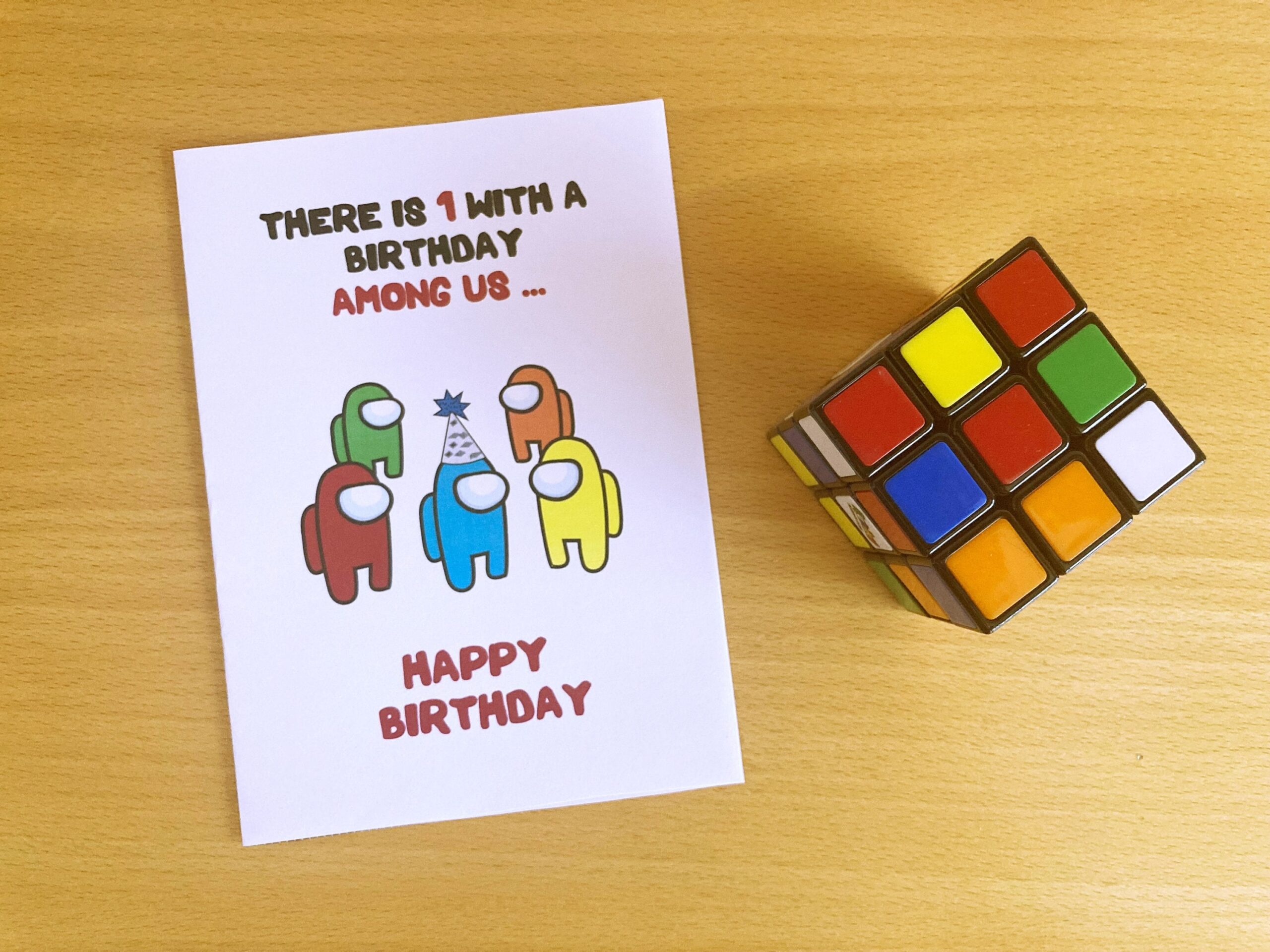 Printable Among Us Birthday Card Instant Download Among Us Birthday Tween Birthday Card Teen Birthday Card Etsy