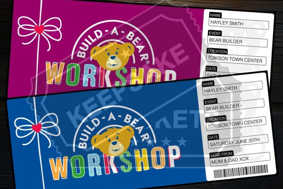 Printable Bear Workshop Invite Ticket Teddy Bear Builder Surprise Gift Reveal Editable Personalized Keepsake Instant PDF Download Etsy