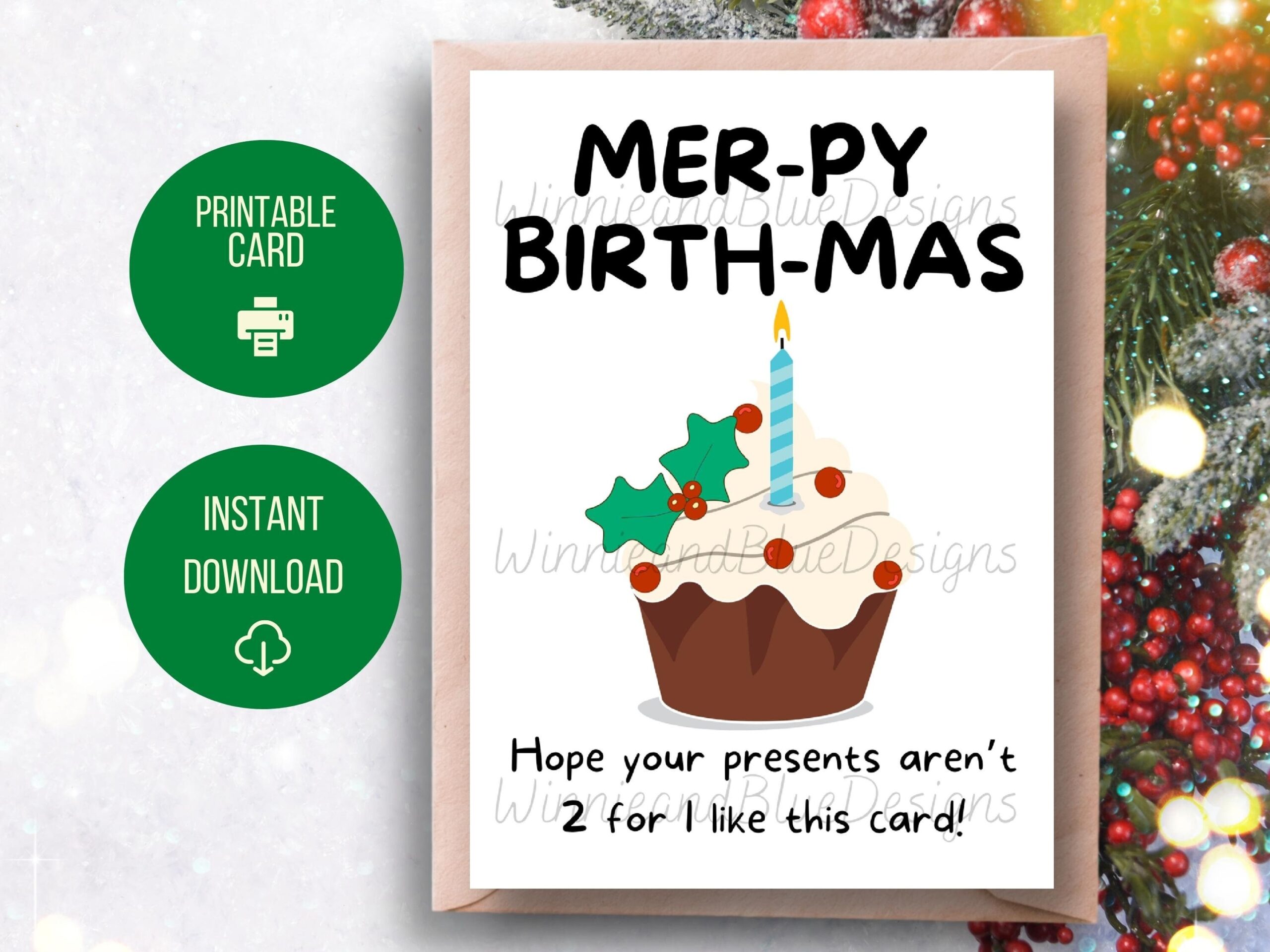 printable christmas birthday cards