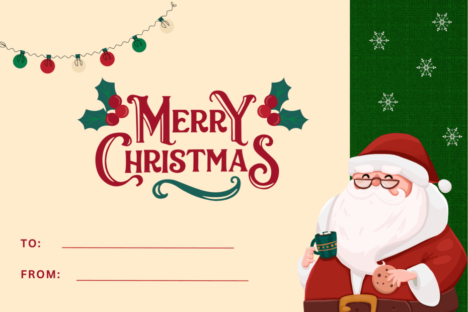 Printable Christmas Gift Card By Delenalirio Raket PH