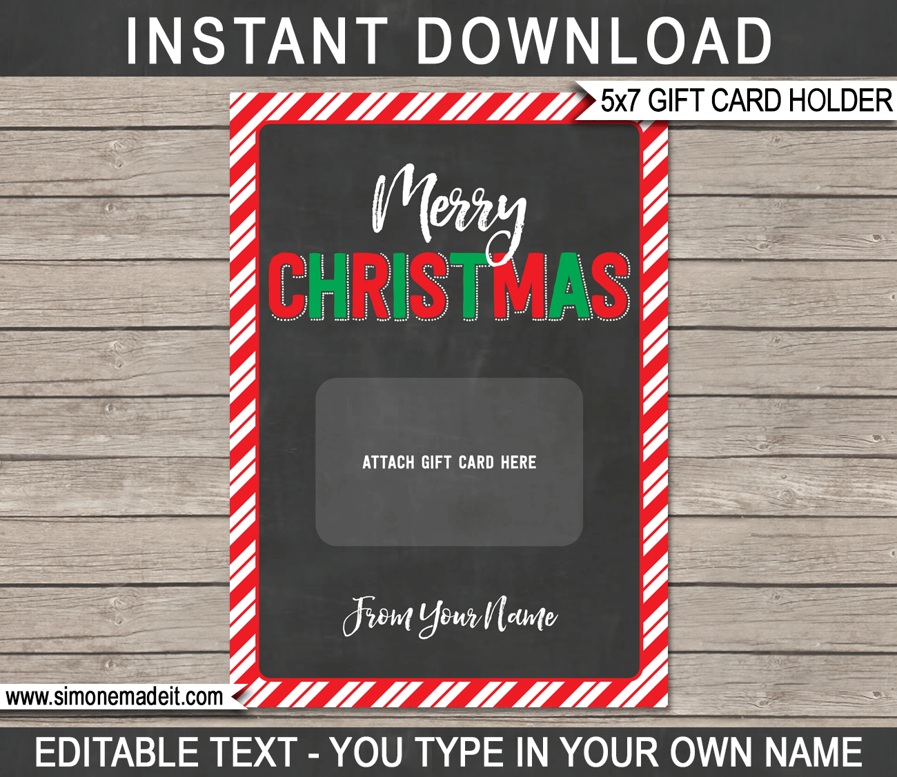 movie gift card holder printable