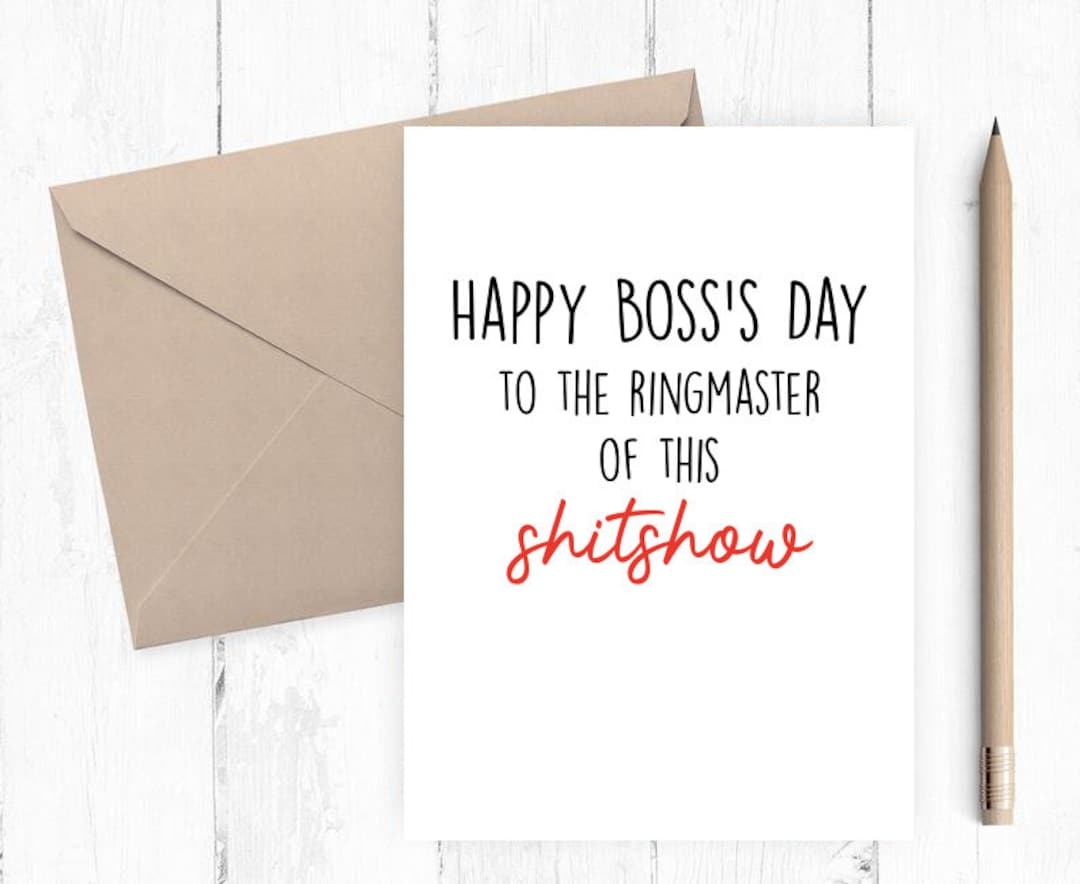 Printable Funny Boss s Day Card Happy Boss s Day Boss s Day Card 5x7 PDF JPG Includes Printable Envelope Template Etsy UK
