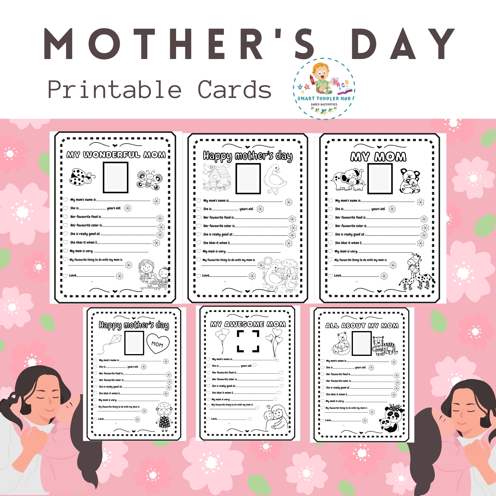 mother's day card printable for kids