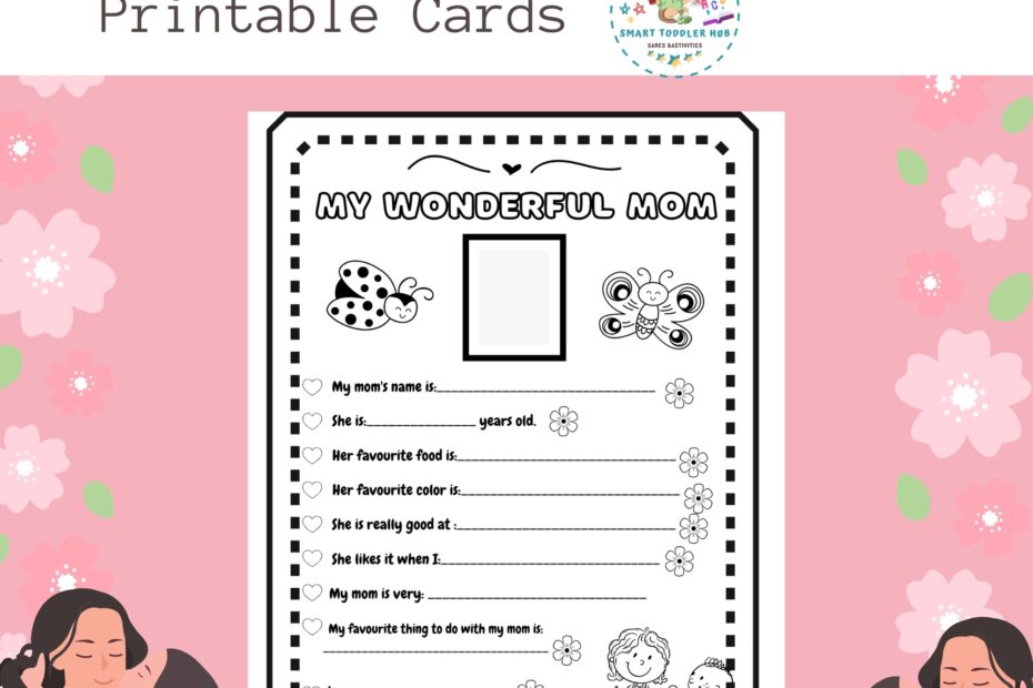 Printable Mother s Day Cards For Kindergarten Mother s Day Questionnaire