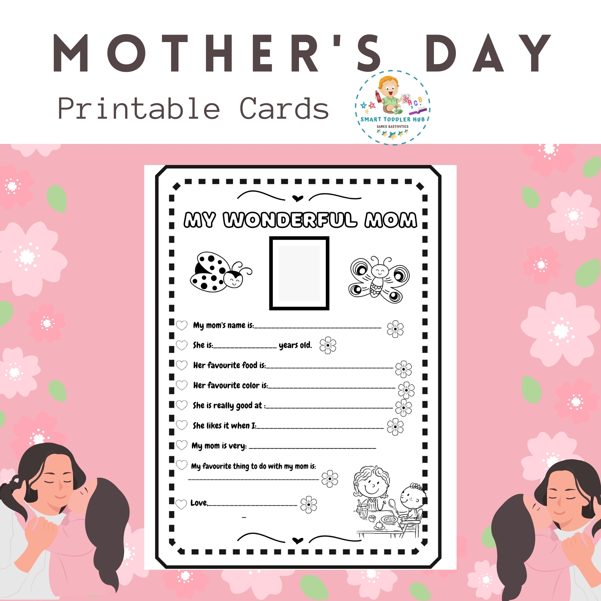 Printable Mother s Day Cards For Kindergarten Mother s Day Questionnaire