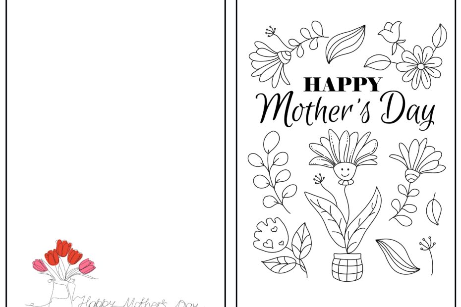 Printable Mothers Day Card Printable Party Favors