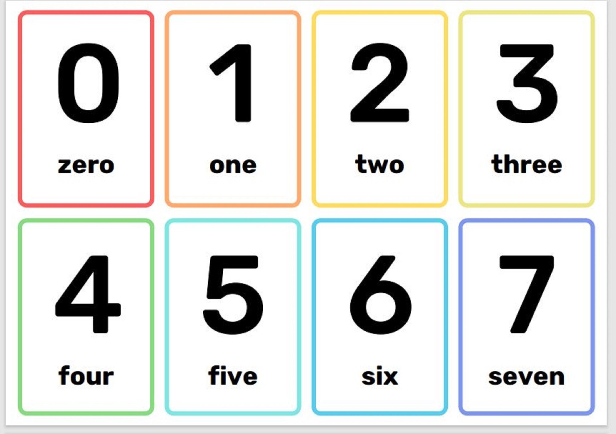 Printable Number Flash Cards Printable Shape Flash Cards Baby Toddler U0026 Pre school Homeschool Activity EYFS DIGITAL DOWNLOAD Etsy