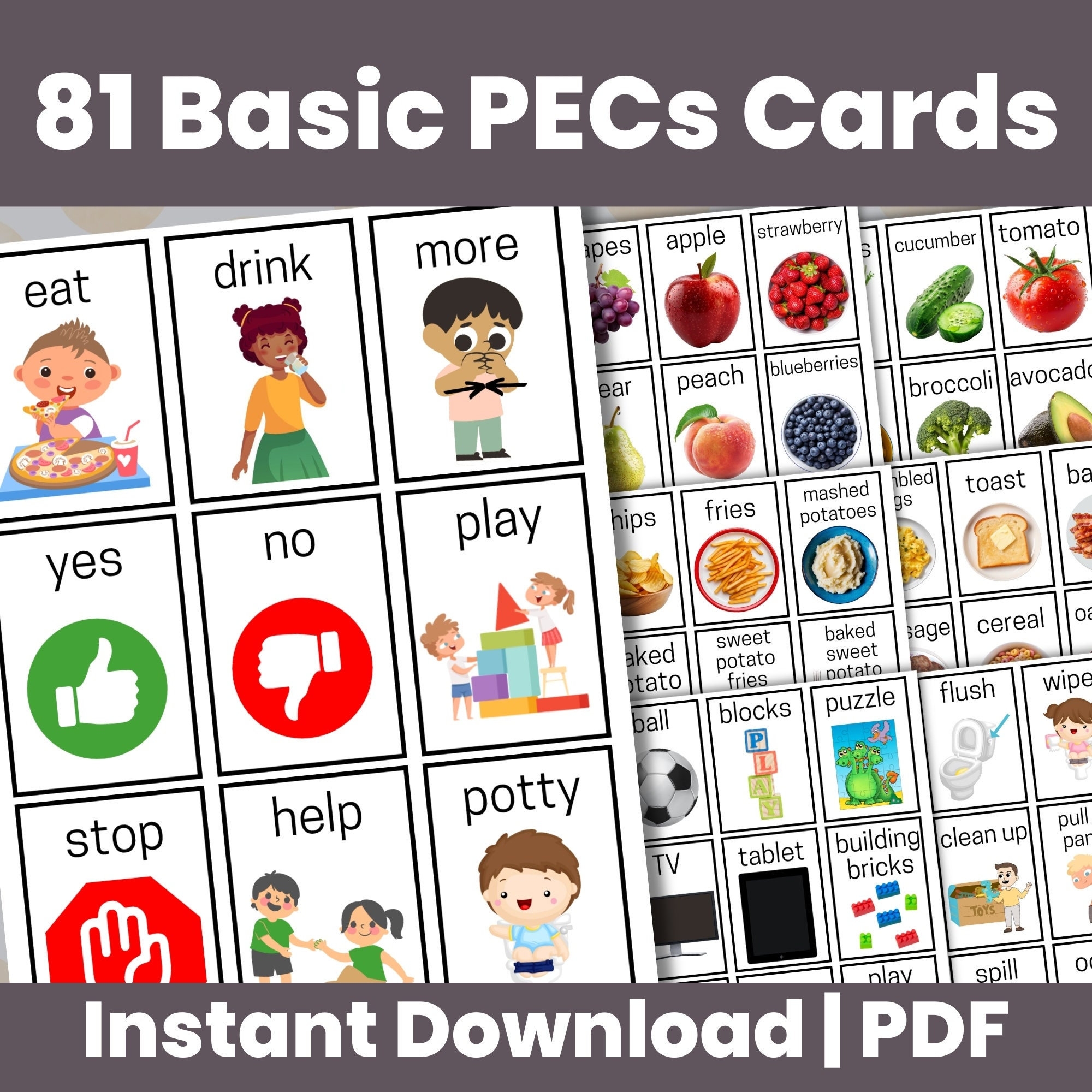 Printable Pecs Communication Cards Autism Communication 