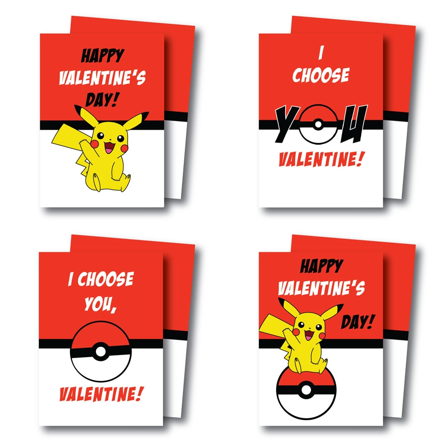 pokemon valentines card printable