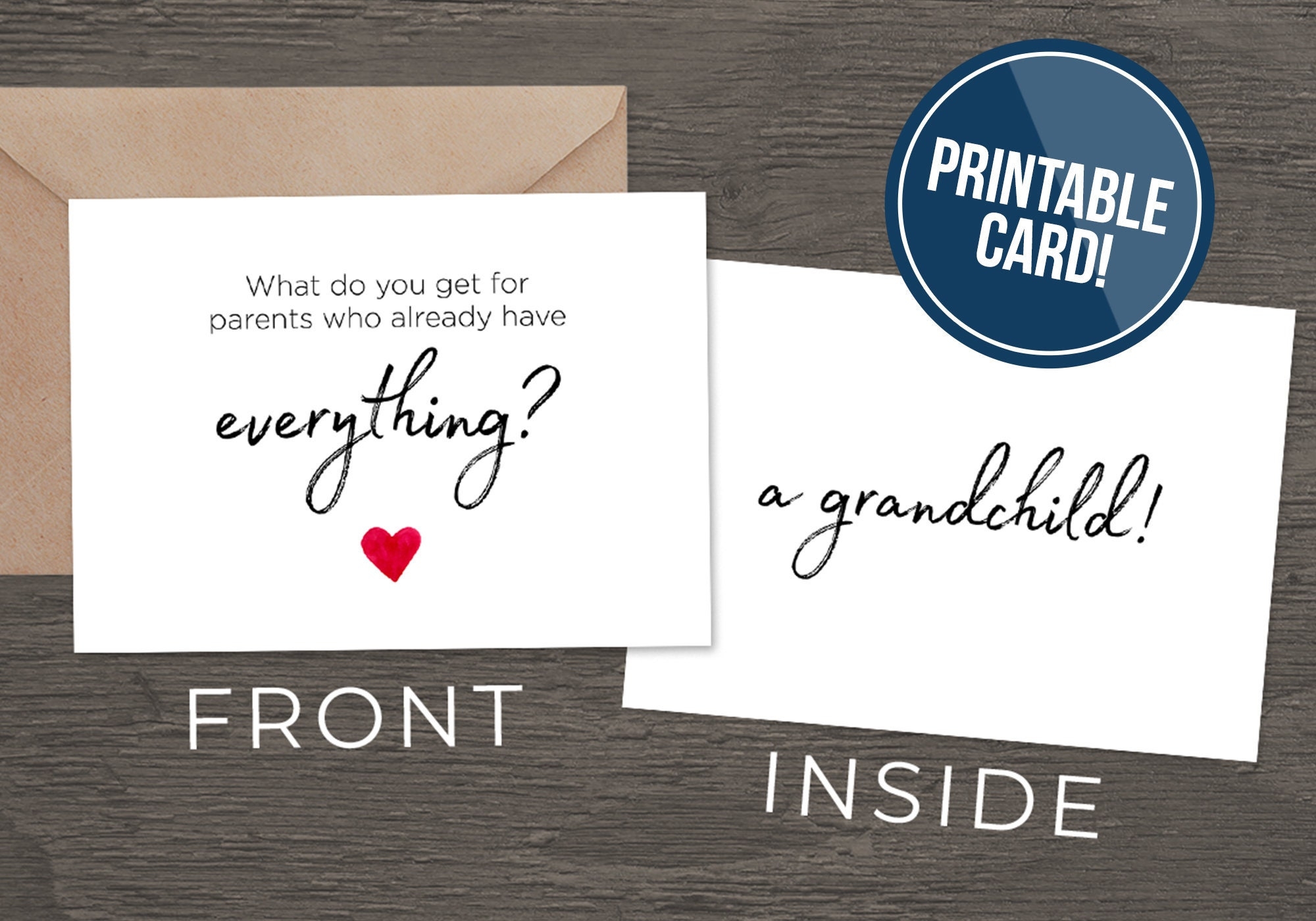 pregnancy announcement cards printable
