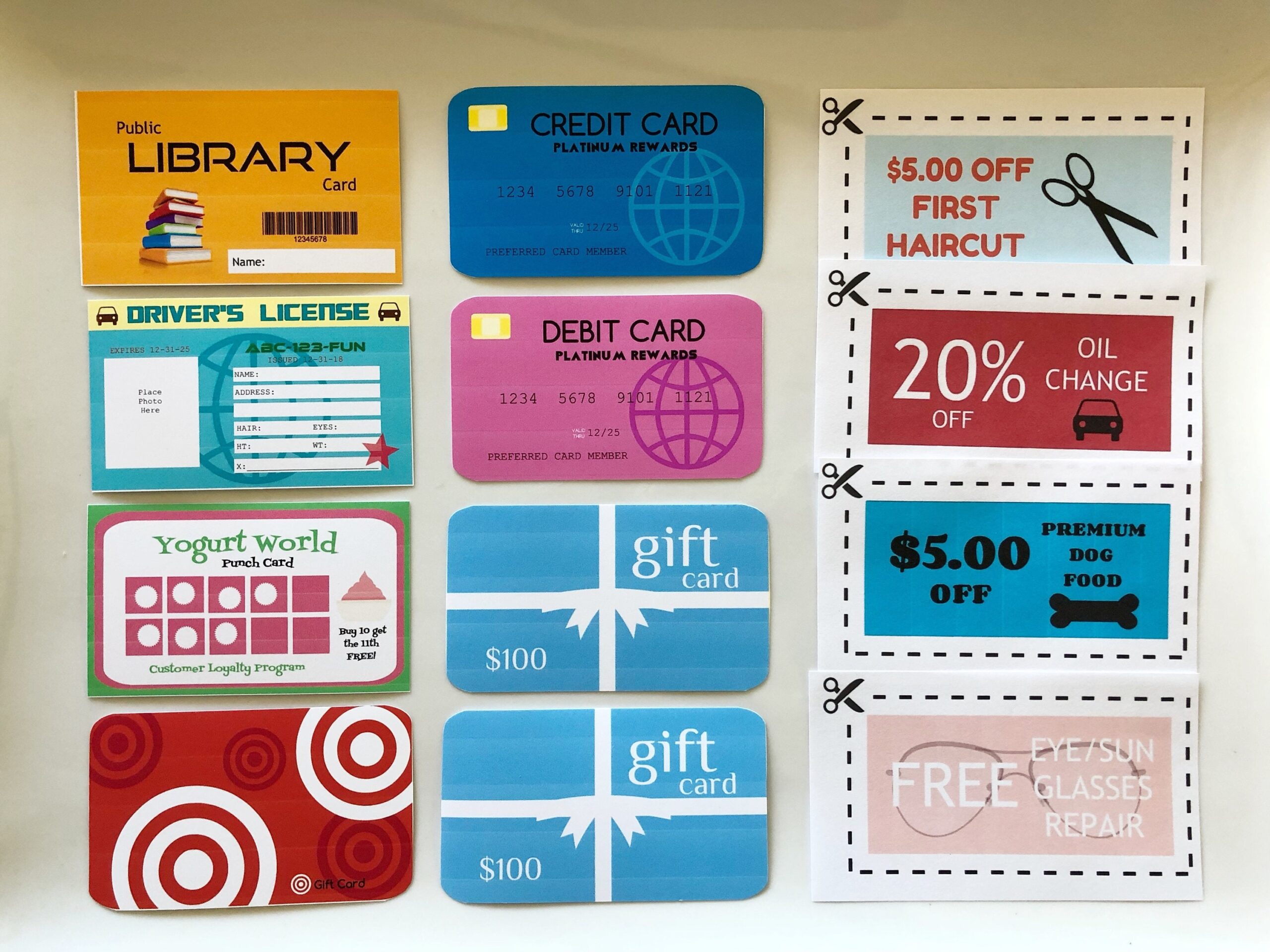 play credit card printable