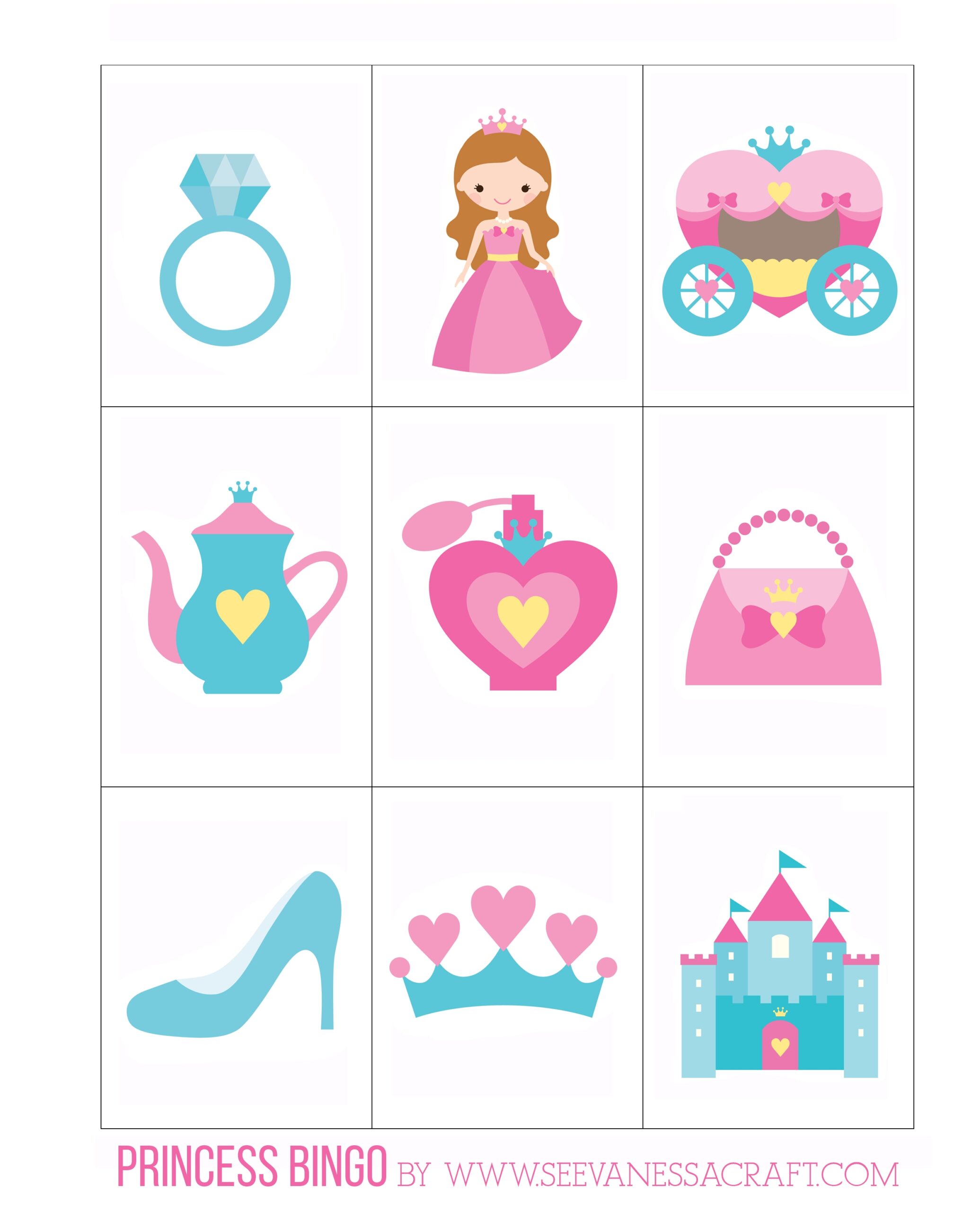 Printable Princess Bingo With Goldfish See Vanessa Craft