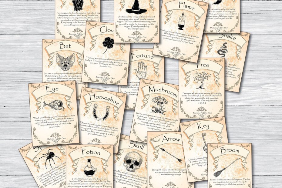 Printable Tarot Cards Printable Oracle Cards Halloween Tarot Cards Halloween Oracle Cards Novelty Tarot Cards Fortune Teller Cards Etsy