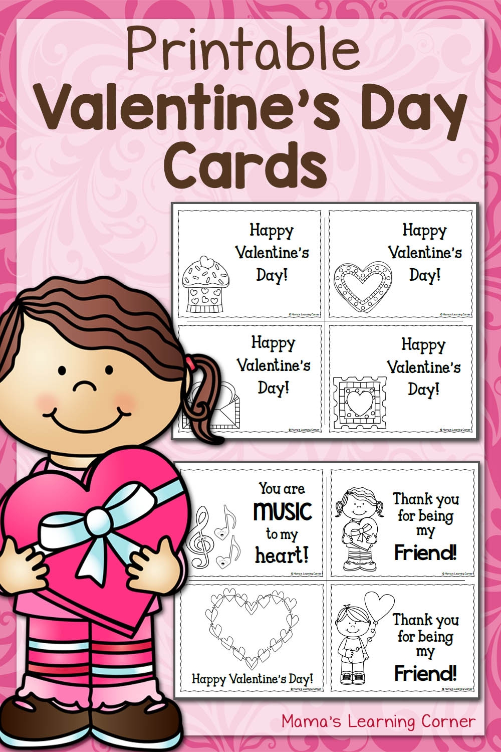 preschool printable valentine cards