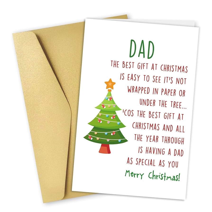 printable christmas card for dad