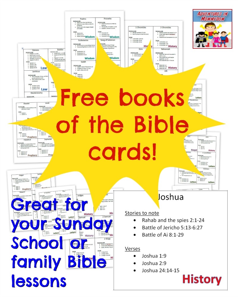 Teach Books Of The Bible With Flashcard Games Adventures In A Messy Life