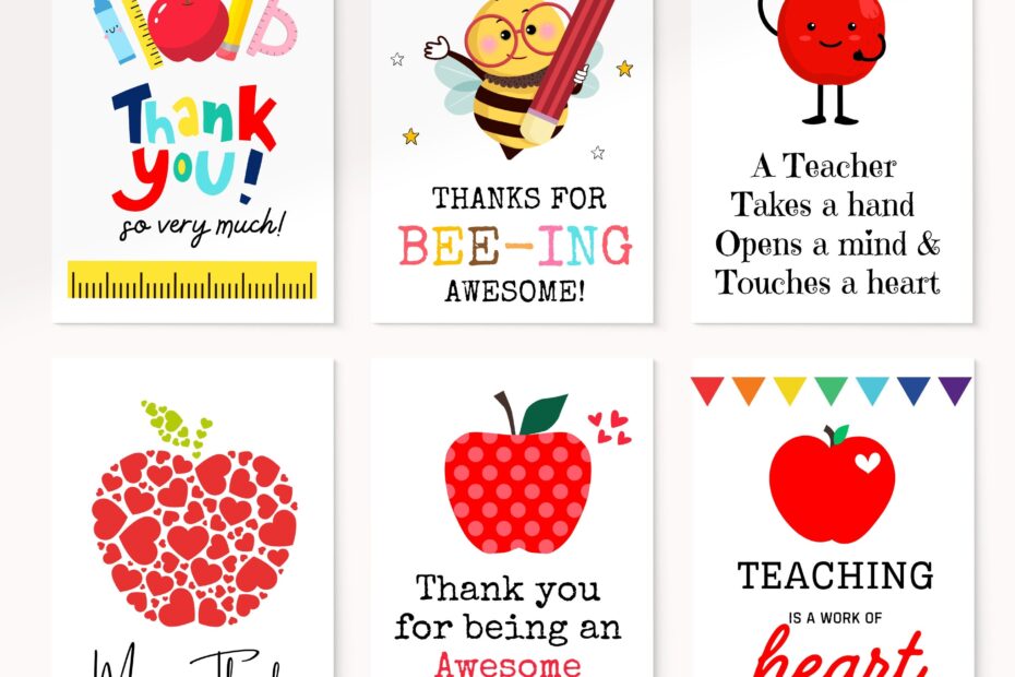Teacher Appreciation Card Printable Teacher Thank You Card End Of Year Gift For Teachers Printable Card For Teacher Appreciation Week Etsy