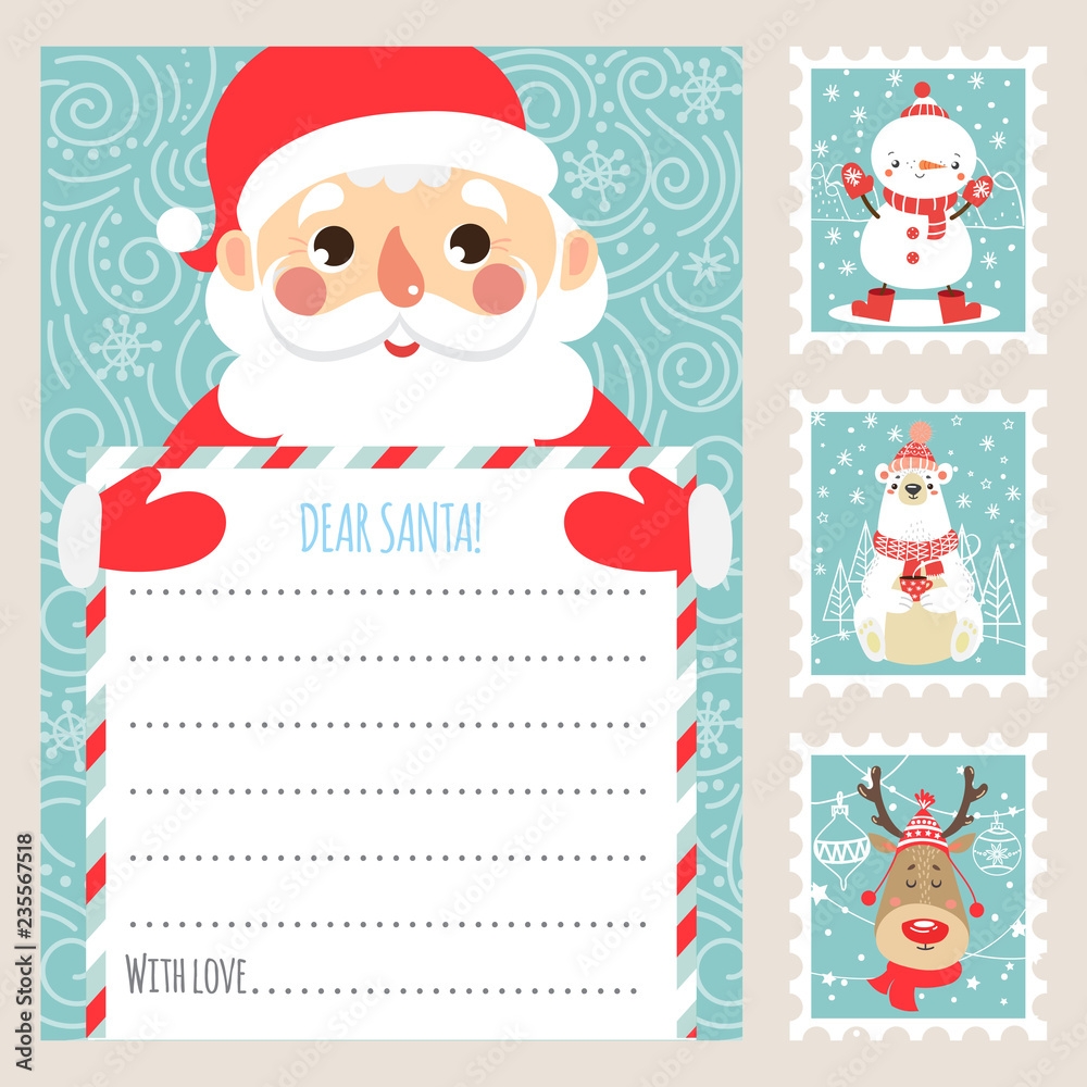 printable christmas card from santa