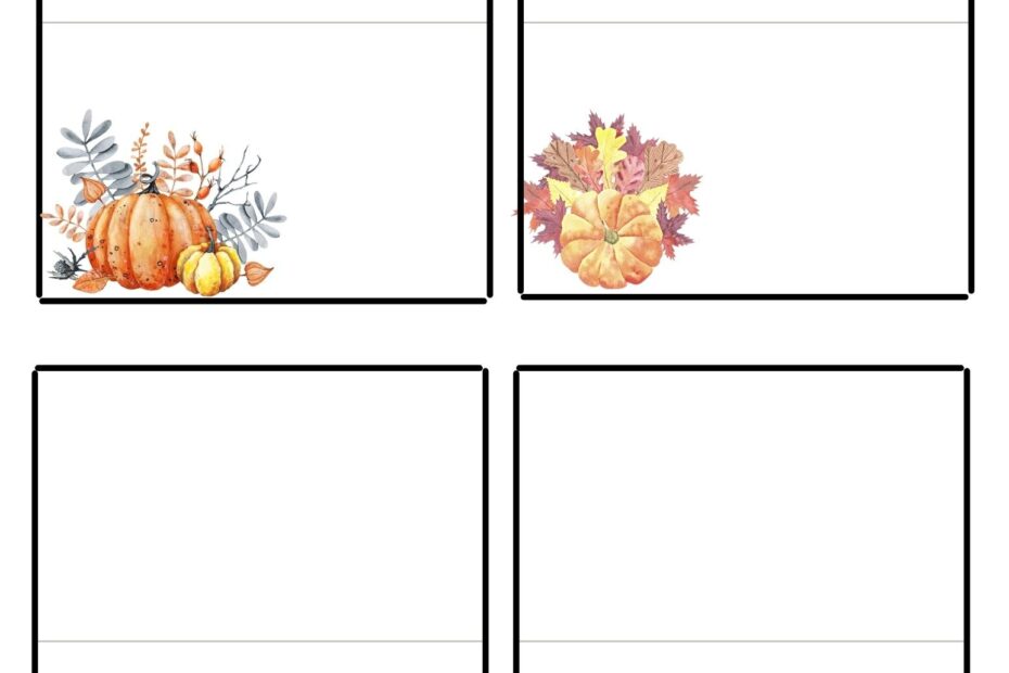 Thanksgiving Place Cards Free Printables Just Customize U0026 Print