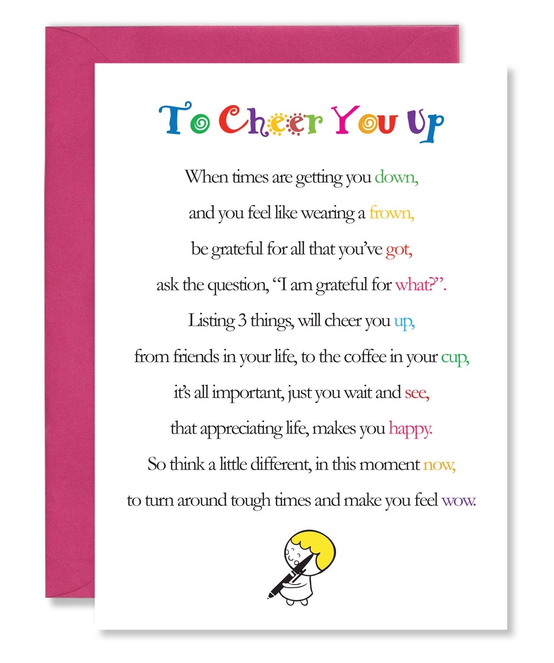 To Cheer You Up PACK OF 5 CARDS Caring Friendship Inspirational U0026 Encouragement Greetings Card To Cheer Up Your Friends And Family Etsy