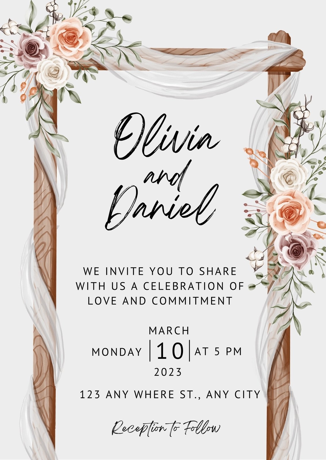 Wedding Invitation Templates To Customize For Free Canva