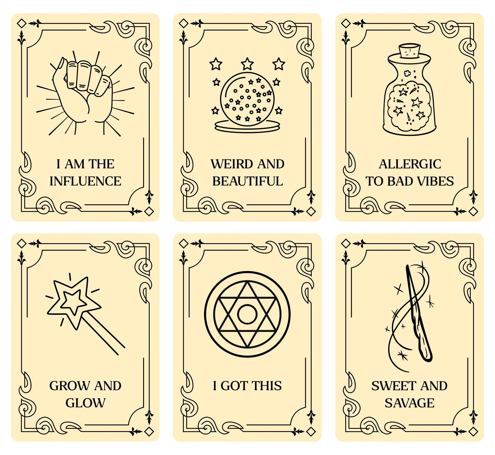 Wise Witch Oracle Cards Printable Oracle Deck Digital Download Worksheets Library