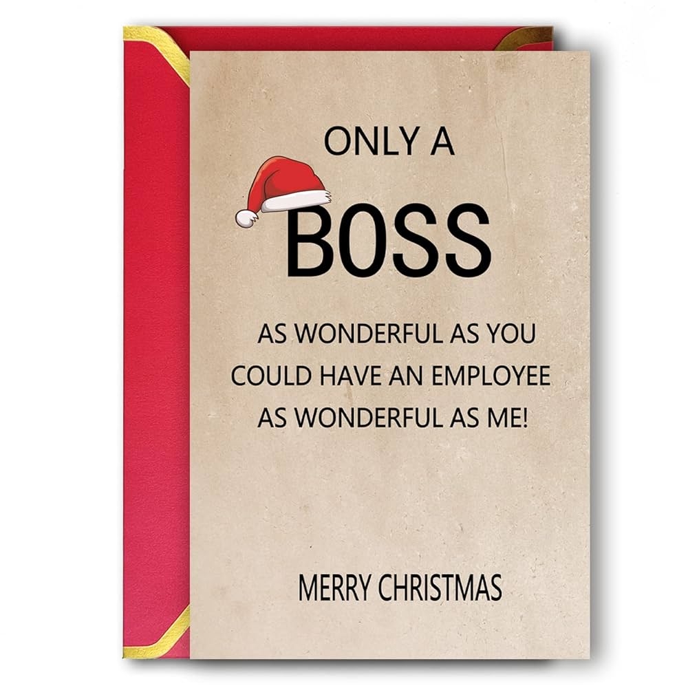 Ziwenhu Happy Christmas Card For Boss From Group Merry Christmas Boss Holiday Card Boss Christmas Gifts