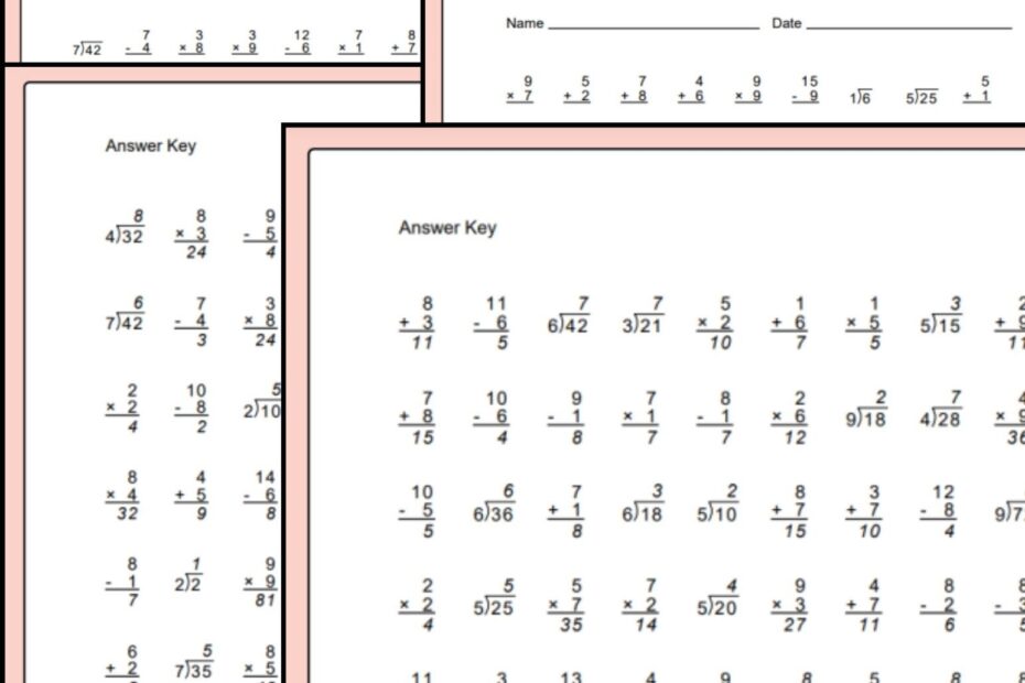 1620 Problems Printable Math Mixed Operations Worksheet Grade 1st