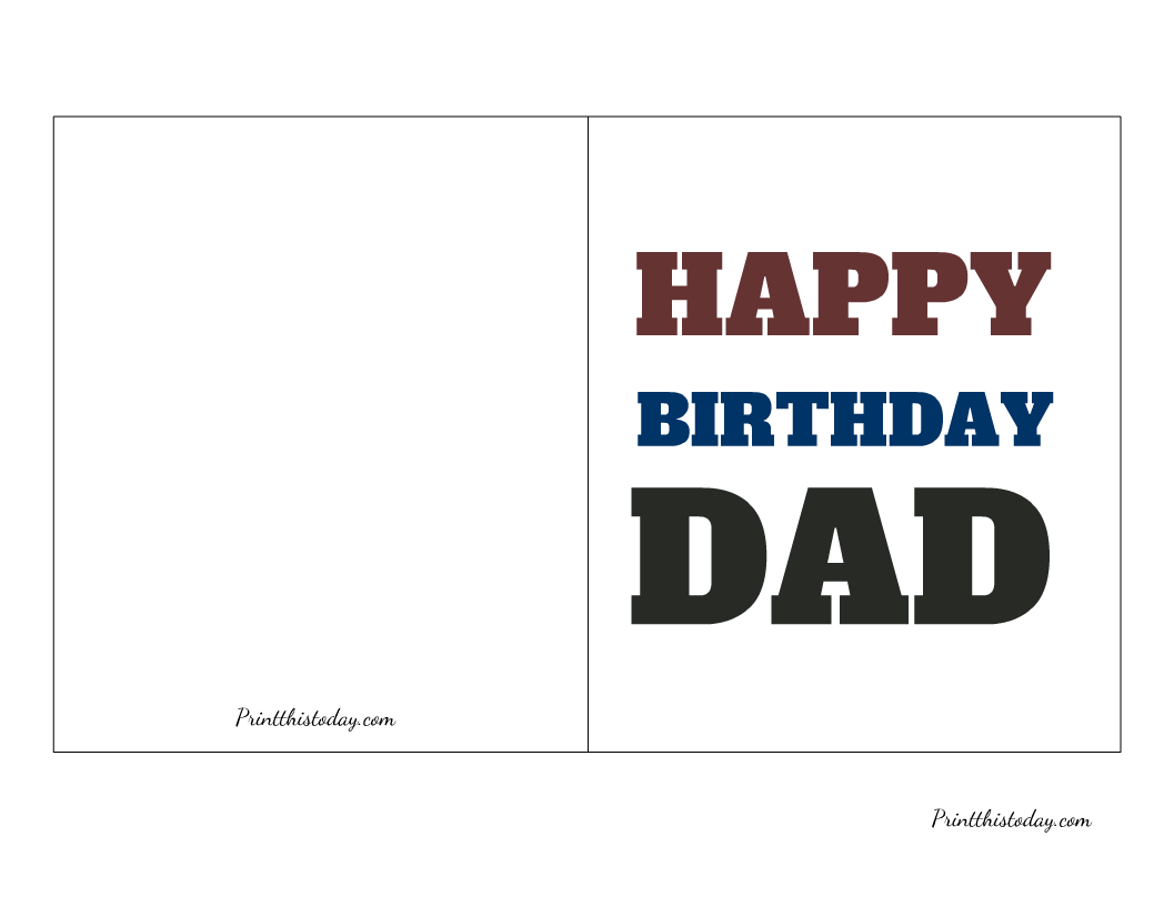 printable birthday card for daddy