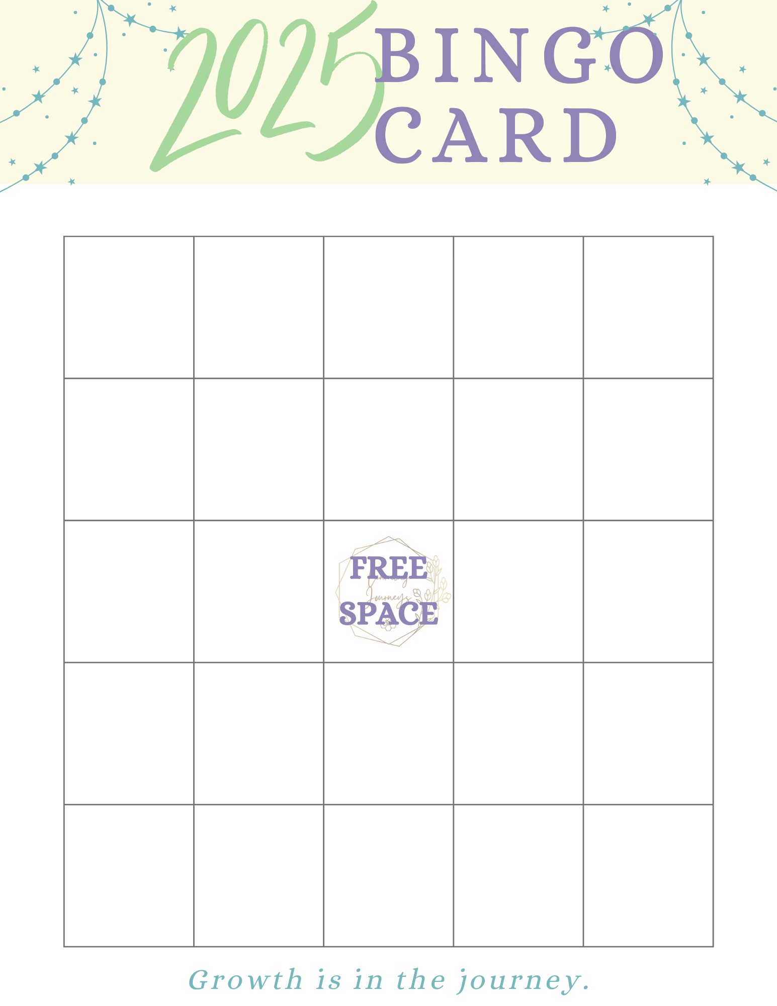 printable bingo cards 2025