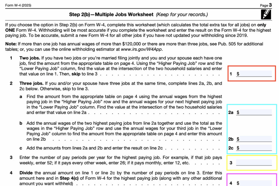 2025 W 4 Form Step by Step Guide To Get Your Withholding Right