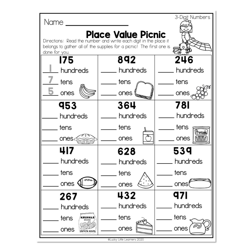 place value and value worksheet