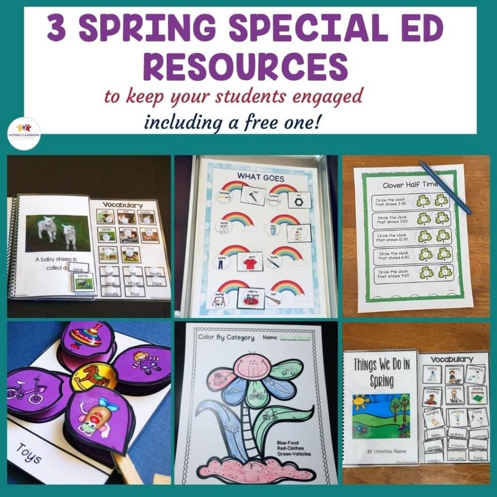 3 Spring Special Education Resources To Engage Students And Save You Time Including A Free One Autism Classroom Resources