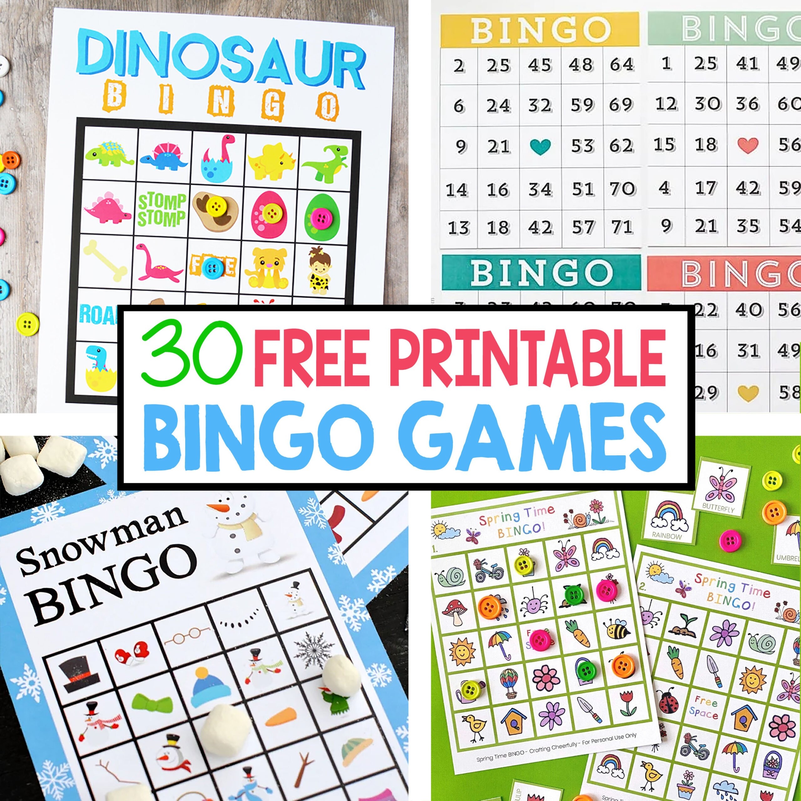 printable bingo cards 4 to a page