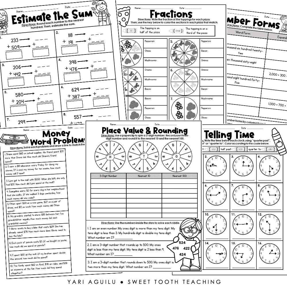 free worksheets for 3rd grade