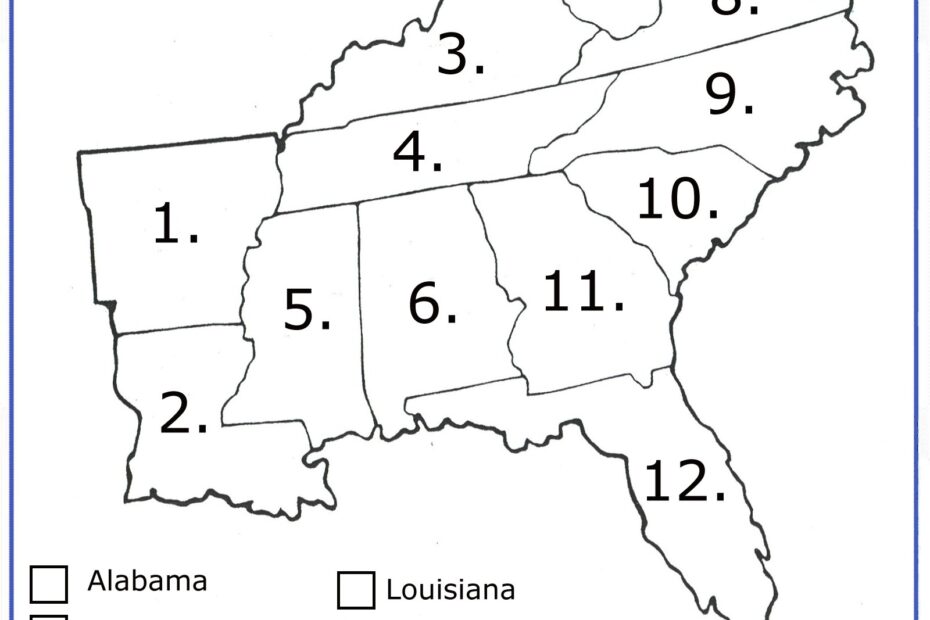 4th Grade Social Studies Southeast Region States