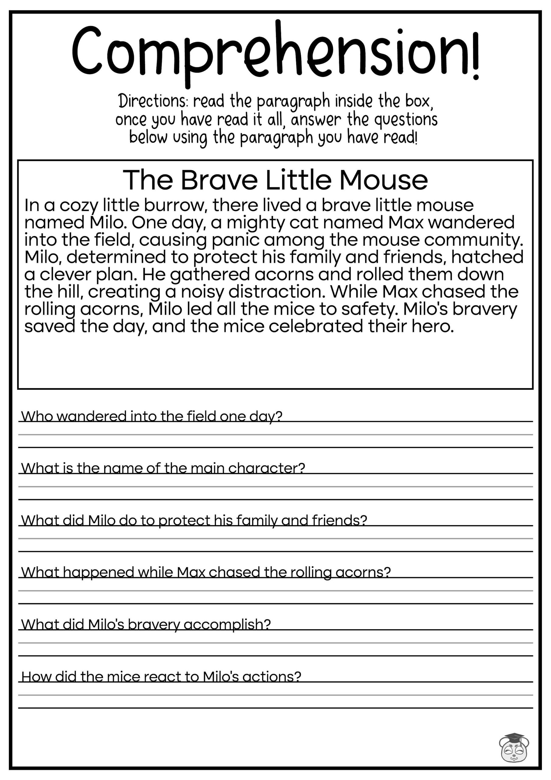 4th grade reading comprehension worksheets
