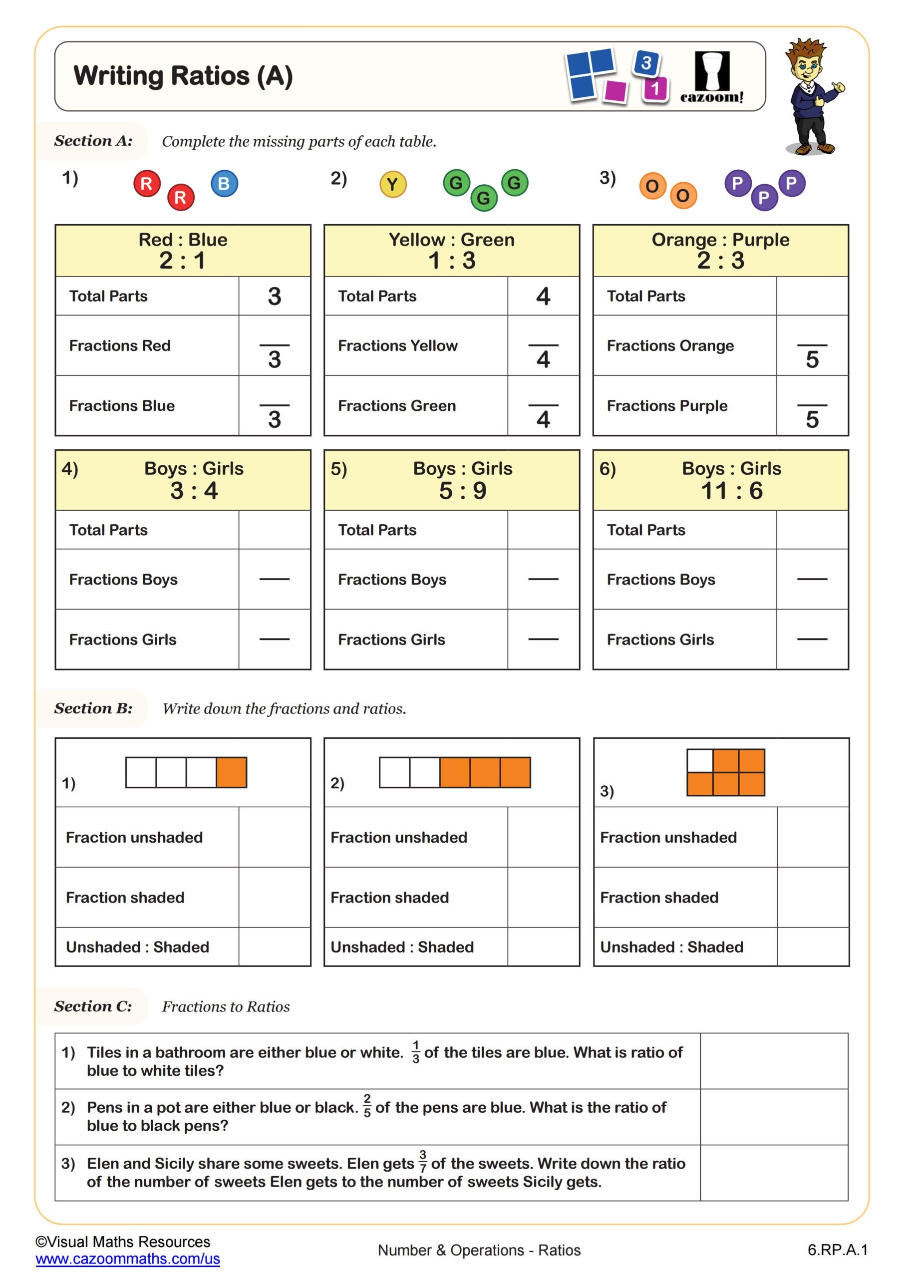 printable worksheet for grade 6
