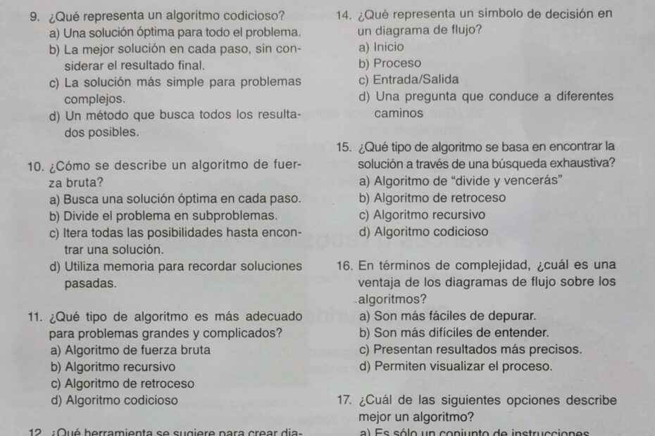 8 Cu l De Los Siguientes Algoritmos StudyX