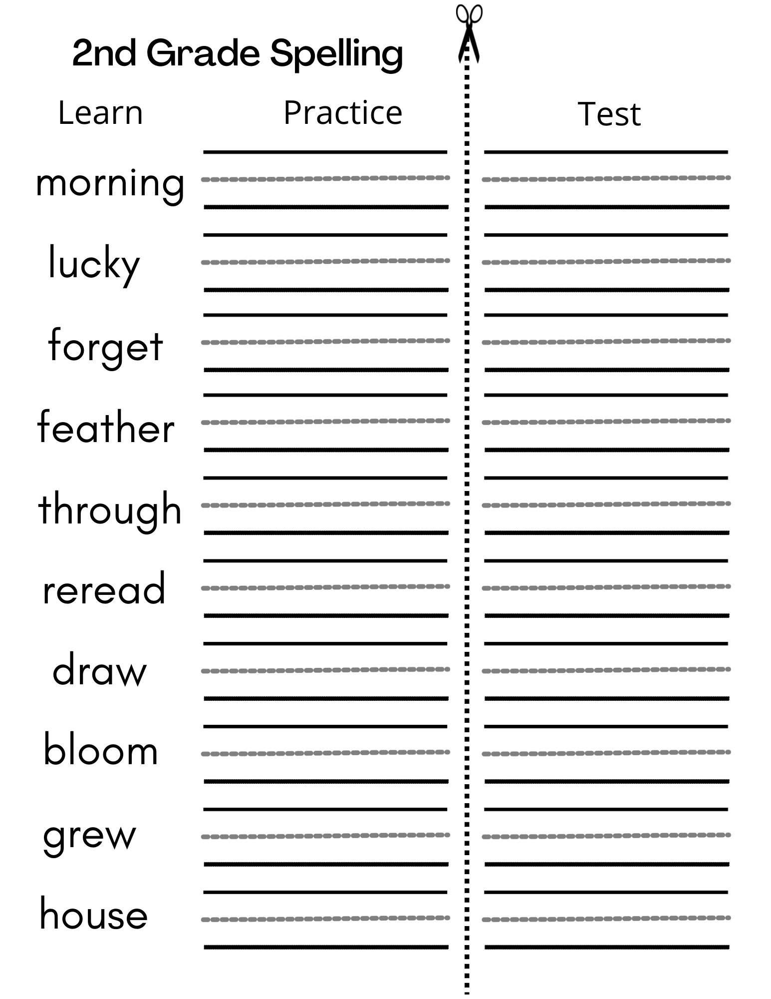 8 Printable Second Grade Writing Spelling Worksheets Spelling 