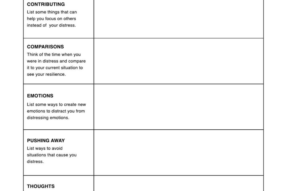 ACCEPTS DBT Worksheets U0026 Example Free PDF Download