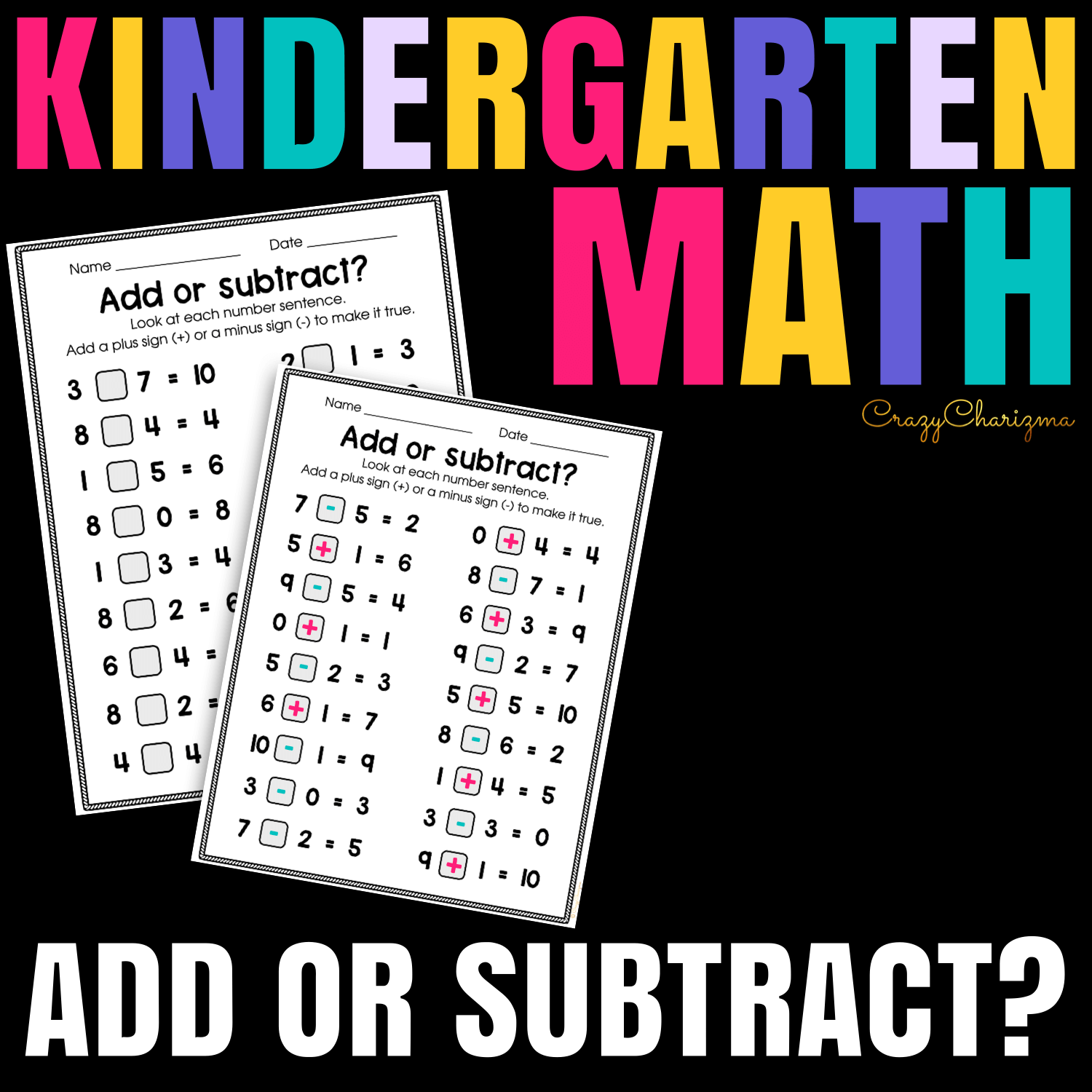add subtract worksheets