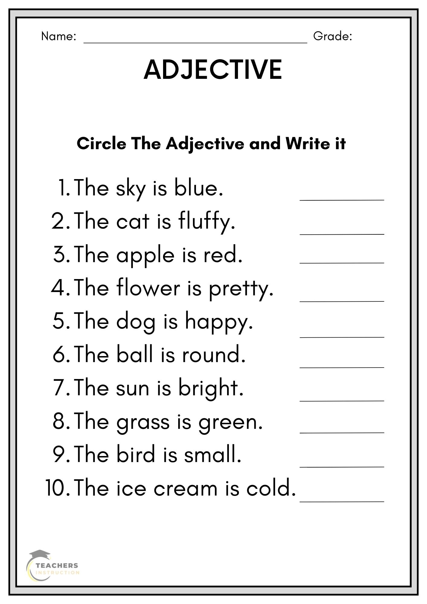 printable worksheet for class 1