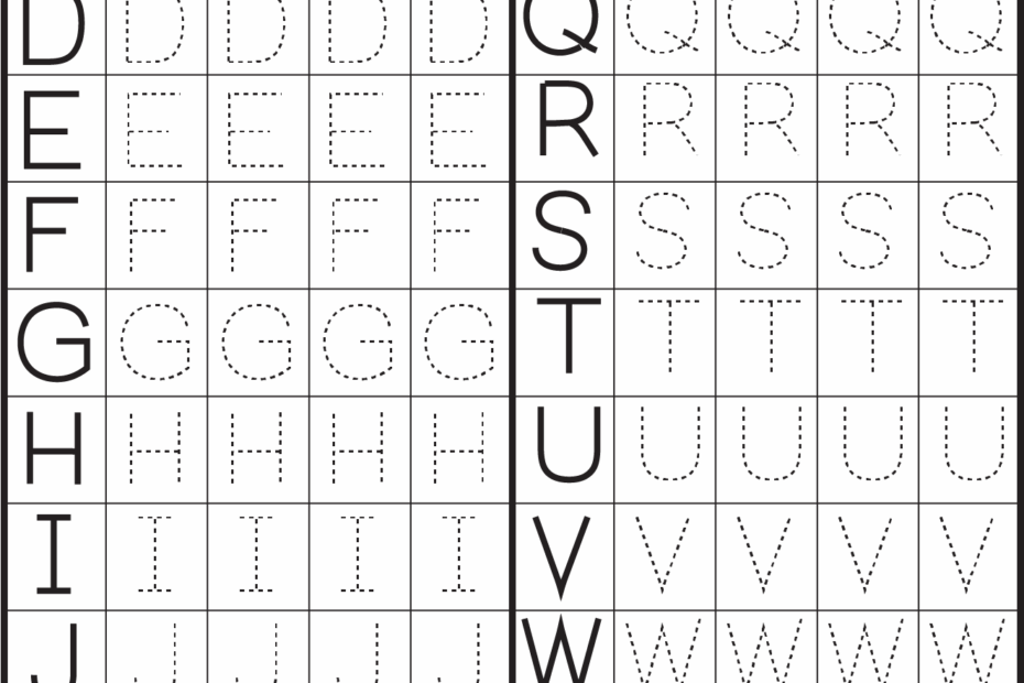 Alphabet Tracing Worksheets Free Handwriting Practice Pages Worksheets Library