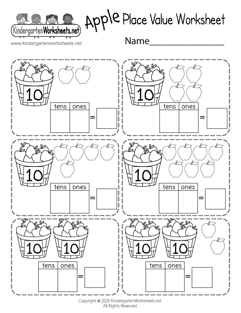 free place value worksheets