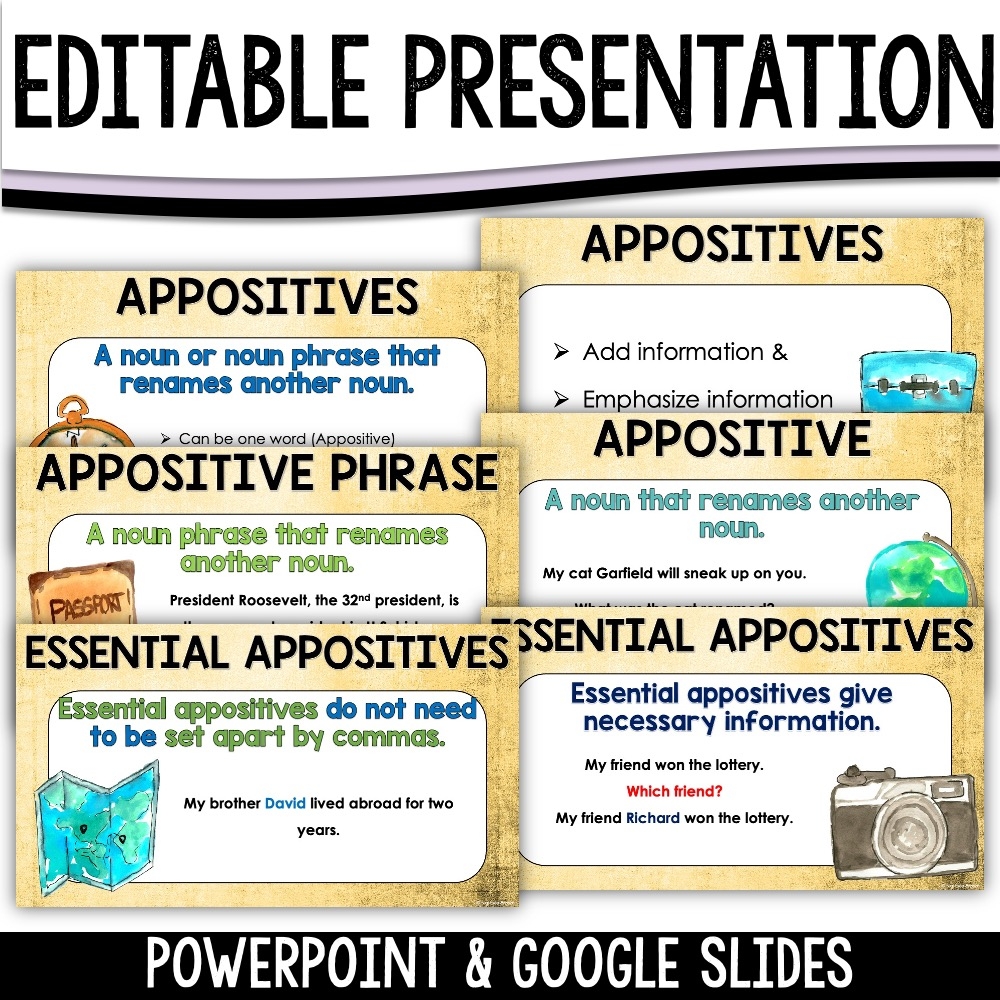 appositive worksheet