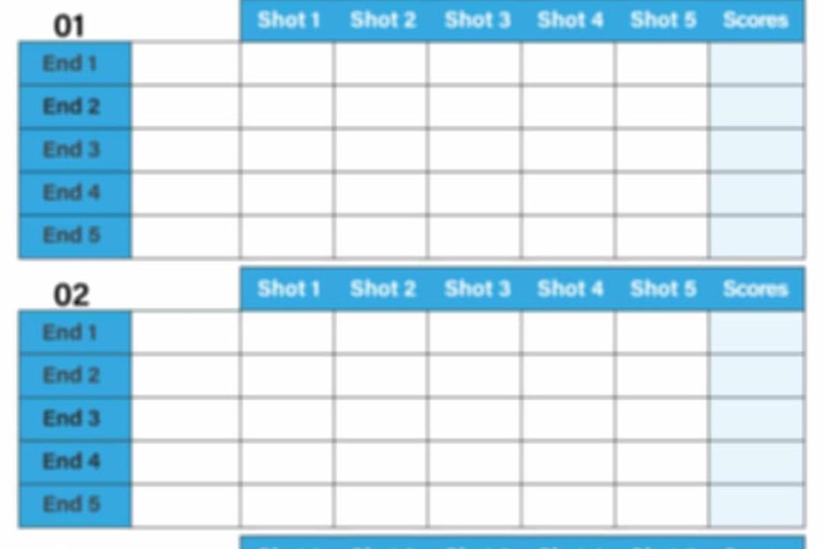 Archery Record Logbook Score Sheet Etsy